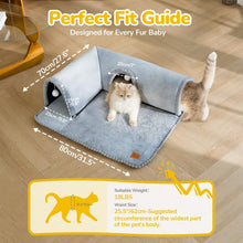 Load image into Gallery viewer, Cat Tunnels Bed Indoor, Detachable Kitty Pet Play Tube, Washable Kitten Cave Mat with Ball Toys