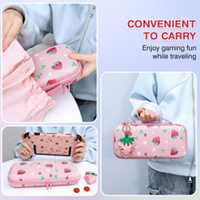 Load image into Gallery viewer, DLseego Carrying Case for Switch 2,Strawberry Theme Portable Shell Travel Game