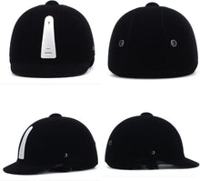 Load image into Gallery viewer, TentHome Velvet Equestrian Hat Comfortable Riding Helmets Breathable Horse Riding Hats Black