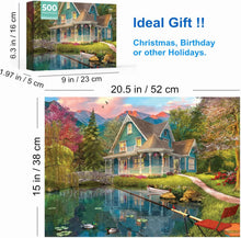 Load image into Gallery viewer, 500 Piece Puzzles for Adults Mountain Villa 20.5 x 15 Inch 500 Piece Jigsaw Puzz