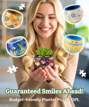 Load image into Gallery viewer, Piecerelax 80-Piece Plastic 3D Flower Pot Puzzle "Oriental Flowers And Bird