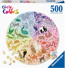 Load image into Gallery viewer, Ravensburger Children Puzzles Circle of Colors - Animals - Ages 10+ 500 Pieces, Learning Toy for Shape & Motor Skill Development, Gift, Children Puzzles, Family Fun