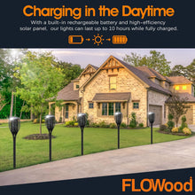 Load image into Gallery viewer, SET OF 4 FLOWood Solar Lights Outdoor Garden,1 Pack 53 CM Tall Solar Flickering LIGHTS