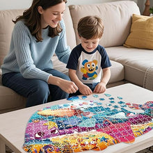 Load image into Gallery viewer, 250 Pieces Whale Animal Shaped Kids Puzzles Ocean World Floor Jigsaw Puzzle