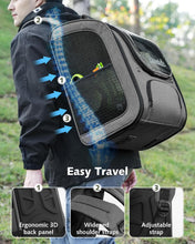 Load image into Gallery viewer, Pecute Cat Backpack Large Space, Cat Carrier Backpack Breathable, Stable Bubble