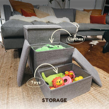 Load image into Gallery viewer, PET AWESOME Dog Stairs with Storage and Adjustable Steps for a Puppy, S.M BEIGE