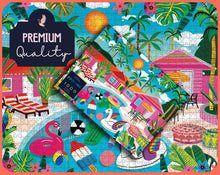 Load image into Gallery viewer, Elena Essex Jigsaws 1000 Pieces for Adults - Poolside, Puzzles for Adults, Adult Puzzles, Colourful Summer Holiday Swimming Pool Puzzle, Size 50x70cm