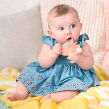 Load image into Gallery viewer, B.Toys teething soothing toy creatures whale or crab 100% natural rubber