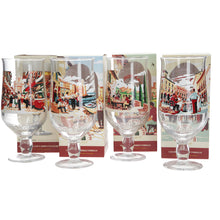 Load image into Gallery viewer, Birra Moretti Ltd edition designs set of 4 pint glasses pub mancave collectable Mixed x 4
