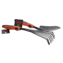 Load image into Gallery viewer, Black and Decker gardening tools trowel and fan rake