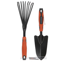 Load image into Gallery viewer, Black and Decker gardening tools trowel and fan rake