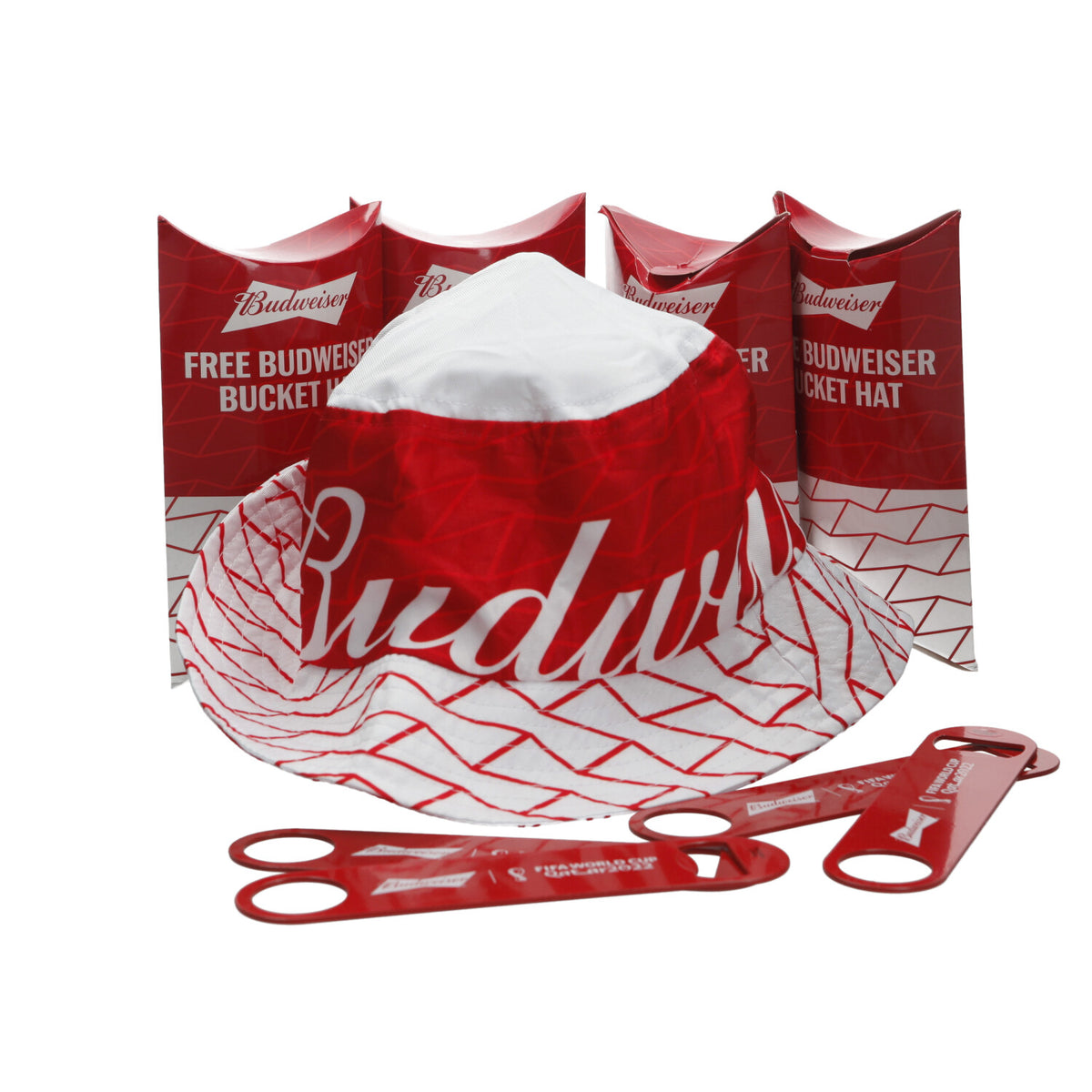 4 x Budweiser Bucket Hat FIFA Women s World Cup 2023 Plus 4