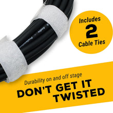 Load image into Gallery viewer, GLS Audio 50ft Mic Cable Patch Cords - XLR Male to XLR Female Black Microphone Cables - 50' Balanced Mike Snake Cord - 2 PACK