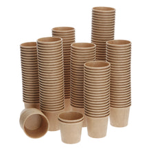 Load image into Gallery viewer, 2 X 100 4oz SLEEVES cardboard disposable pots. sauces. shot. samples. BARS.