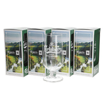 Load image into Gallery viewer, 4 X Carlsberg Pilsner Larger Pint Chalice Glasses Brand New 20oz. Man Cave. Bar
