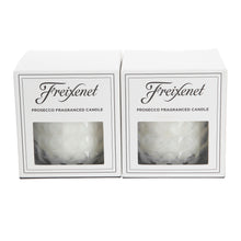 Load image into Gallery viewer, 2 X Freixenet Prosecco Fragranced Candle 200g, New in Sealed Box. GIFT. MAN CAVE