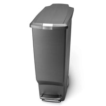 Load image into Gallery viewer, Simplehuman 40 Litre Plastic Slim Pedal Bin - Grey