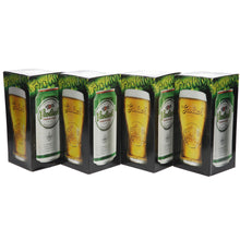 Load image into Gallery viewer, Grolsch pint glasses embossed with crown set of 4 collectables mancave bar party