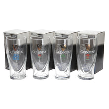 Load image into Gallery viewer, 4 x GUINNESS TULIP GLASS SIX 6 NATIONS mixed set 2/3rd of a pint collectables