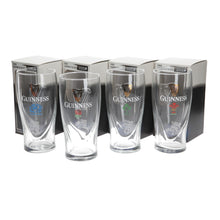 Load image into Gallery viewer, 4 x GUINNESS TULIP GLASS SIX 6 NATIONS mixed set 2/3rd of a pint collectables
