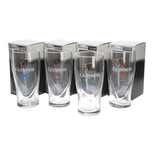 Load image into Gallery viewer, 4 x GUINNESS TULIP GLASS SIX 6 NATIONS mixed set 2/3rd of a pint collectables