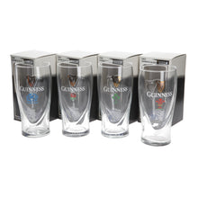 Load image into Gallery viewer, 4 x GUINNESS TULIP GLASS SIX 6 NATIONS mixed set 2/3rd of a pint collectables