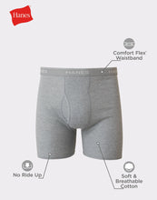 Load image into Gallery viewer, Hanes Men's Tagless Cool Dri Boxer Briefs with ComfortFlex Waistband no ride up MEDIUM
