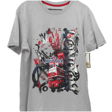 Load image into Gallery viewer, Hard Rock Cafe T Shirts PICCADILLY HRC MENS MASH UP SS CITY TEE GREY MEDIUM