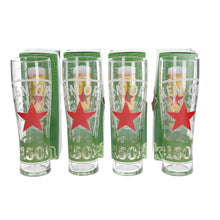 Load image into Gallery viewer, 4 X Exclusive Heineken 150th Birthday Pint Glasses, New And Boxed