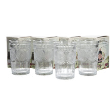 Load image into Gallery viewer, 4 x Hendrick's Gin Highball Crystal Cut Glass Tumbler Heavy Base