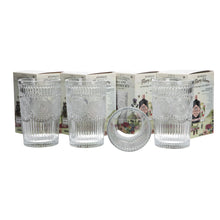 Load image into Gallery viewer, 4 x Hendrick's Gin Highball Crystal Cut Glass Tumbler Heavy Base