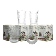 Load image into Gallery viewer, 4 x Hendrick's Gin Highball Crystal Cut Glass Tumbler Heavy Base