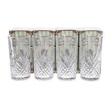 Load image into Gallery viewer, Hendricks gin glasses crystal cut design collectables set of 4 mancave collectables
