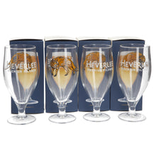 Load image into Gallery viewer, Set Of 4 x Heverlee Belgian Beer Pint Glasses Brand New Genuine PARTY MAN CAVE