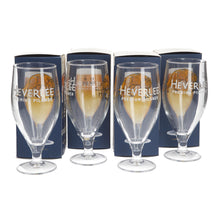 Load image into Gallery viewer, Set Of 4 x Heverlee Belgian Beer Pint Glasses Brand New Genuine PARTY MAN CAVE