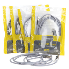 Load image into Gallery viewer, USB Cable 2 In 1 iPhone And Micro USB Device Charge And Sync 1.5m pack of 5