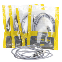 Load image into Gallery viewer, USB Cable 2 In 1 iPhone And Micro USB Device Charge And Sync 1.5m pack of 5