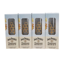 Load image into Gallery viewer, JD Honey Glasses Tall Slim Honeycomb Print set of 4 170mm Tall Collectables bar