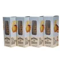 Load image into Gallery viewer, JD Honey Glasses Tall Slim Honeycomb Print set of 4 170mm Tall Collectables bar
