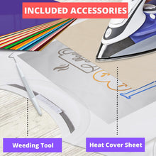 Load image into Gallery viewer, Kassa 30-Piece Heat Transfer Vinyl Sheets | 23 Colors in 12" x 10", Teflon Sheet