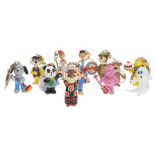 Load image into Gallery viewer, Artoy keyrings hand painted novelty characters assorted set of 14 collectables
