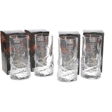 Load image into Gallery viewer, KRAKEN HIGHBALL Tentacles heavy solid glass Clear set of 4 collectables mancave