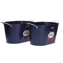 Load image into Gallery viewer, SET OF 2 Kronenbourg 1664 Beer Metal Ice Bucket New 2024 Design Man Cave Bar
