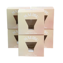 Load image into Gallery viewer, 6 X MALIBU MARTINI GLASS ENGRAVED COCKTAIL BOXED PARTY NEW