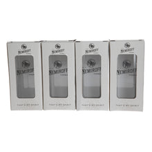 Load image into Gallery viewer, Nemiroff Vodka Clear square glasses set of 4 collectables party mancave bar