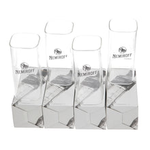 Load image into Gallery viewer, Nemiroff Vodka Clear square glasses set of 4 collectables party mancave bar