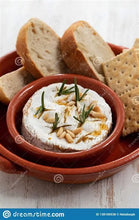 Load image into Gallery viewer, Camembert Cheese Pot and Lid baked cheese oven proof stoneware parties