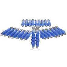 Load image into Gallery viewer, 25 Big Weighted Fat Pens Retractable Blue Body Ballpoint Pens.