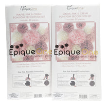 Load image into Gallery viewer, EpiqueOne Tissue Paper Pom Poms Blush Pink, Dusty Rose, Mauve & Cream 2 x 20pk