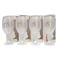 Load image into Gallery viewer, Stella Artois Frosted Chalice Championships Wimbledon mancave pub bar set of 4